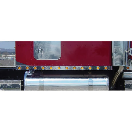 PB 379 cab and 70" sleeper panels with 2" LED lights, close-up