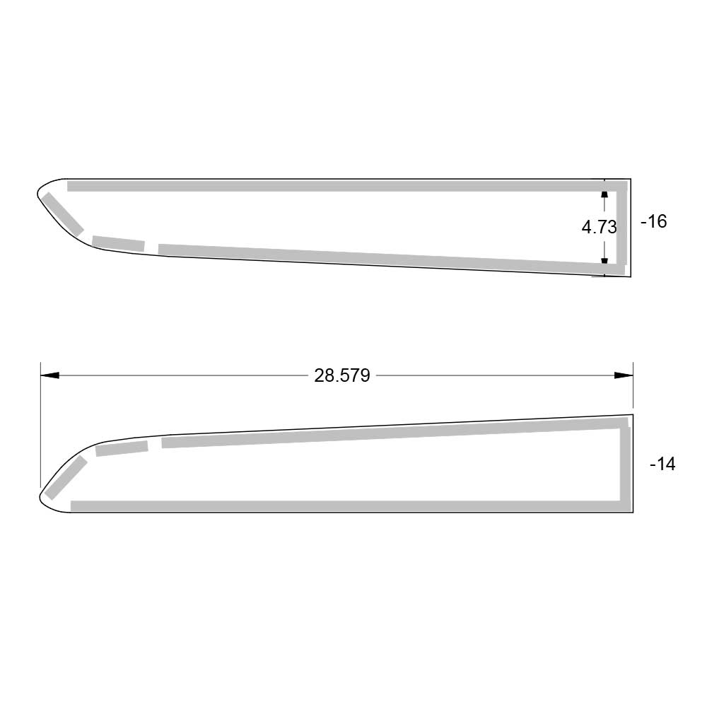 Above Door Trims for FL Century, Columbia Side Exhaust Stack - Pair