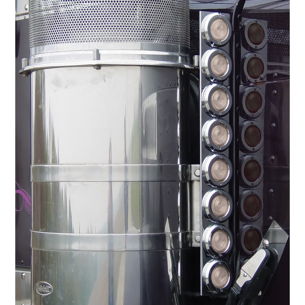 Peterbilt 15" Donaldson/Vortox Air Cleaner LED Light Bars with 16 Lights