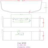 Freightliner FLD 120 20" Set Back Stainless Bumper