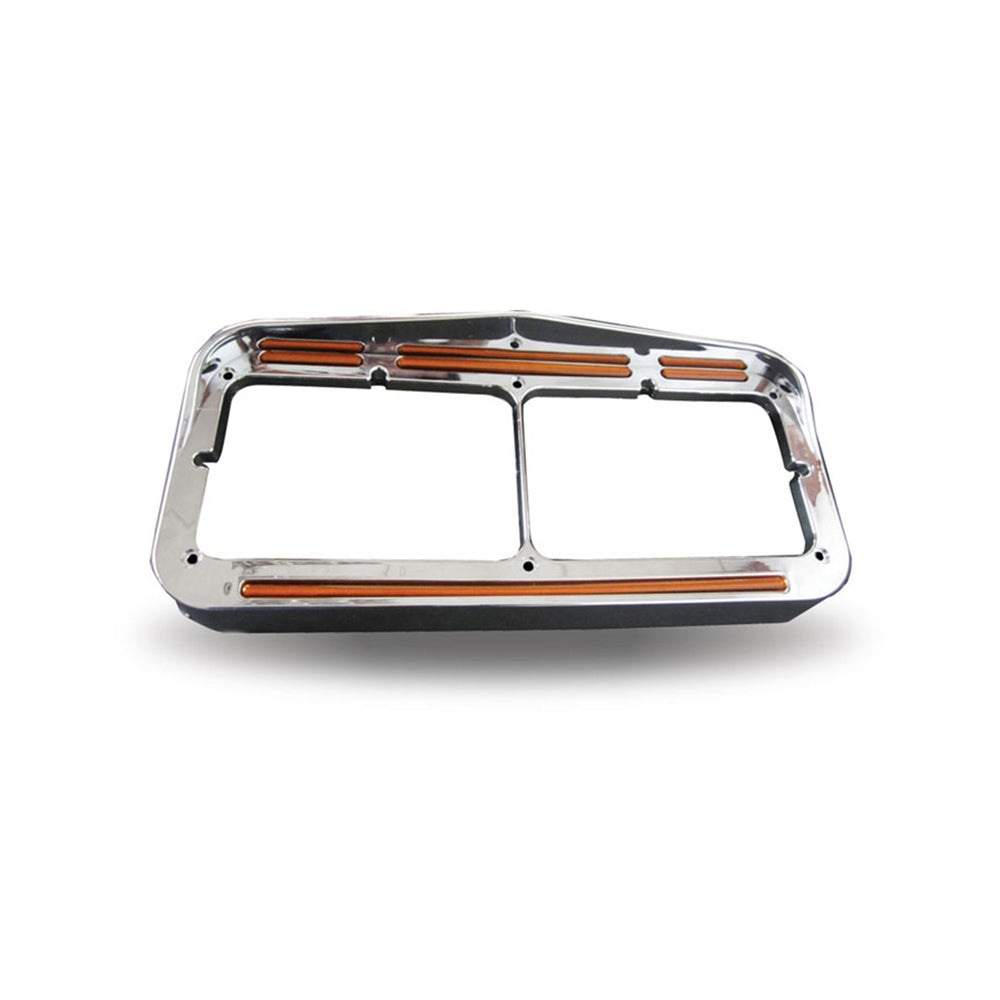 Amber/Blue Flatline Dual Color LED Headlight Bezel