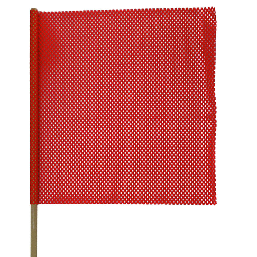 18" x 18" Warning Flag with 3' Pole