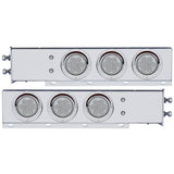 SS Rear Light Bars with LED, 2.5" Spacing