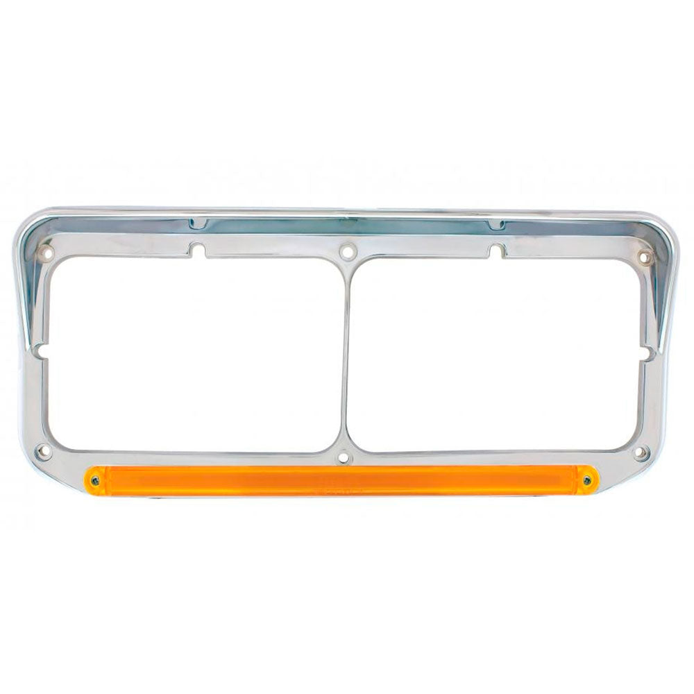 Dual Rectangular Headlight Bezel with GLO LED1