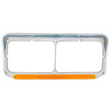 Dual Rectangular Headlight Bezel with GLO LED1