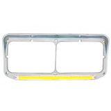 Dual Rectangular Headlight Bezel with GLO LED1