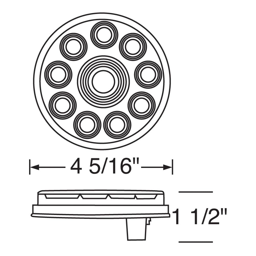 4" Back-Up 20 LED White Light