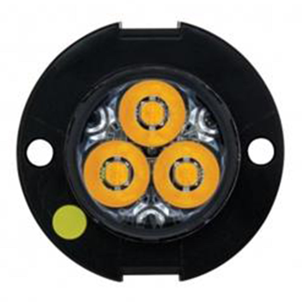 3 High Power Amber/Clear LED Mini Warning Light