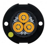3 High Power Amber/Clear LED Mini Warning Light