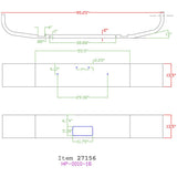 Peterbilt 330 13" Set Forward Chrome Bumper