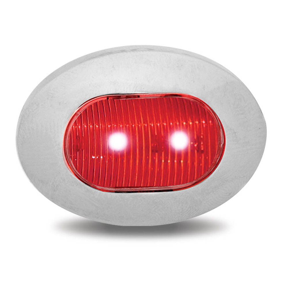 Dual Revolution Oval Mini Button LED Light