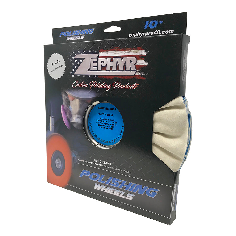 Zephyr 10" Super Shine Airway Buffing Wheel