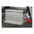 Peterbilt 379 battery box cover, close-up