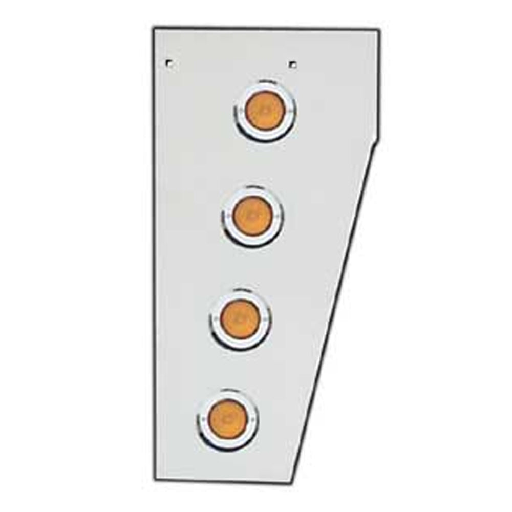 Peterbilt 379 Cowl Extension with 2" Inc. Lights