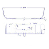 International 9100, 9200, 9400 20" Chrome Bumper