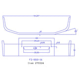 Kenworth T270 T370 16" Set Back Chrome Bumper