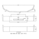 Peterbilt 337 13" Set Forward Chrome Bumper