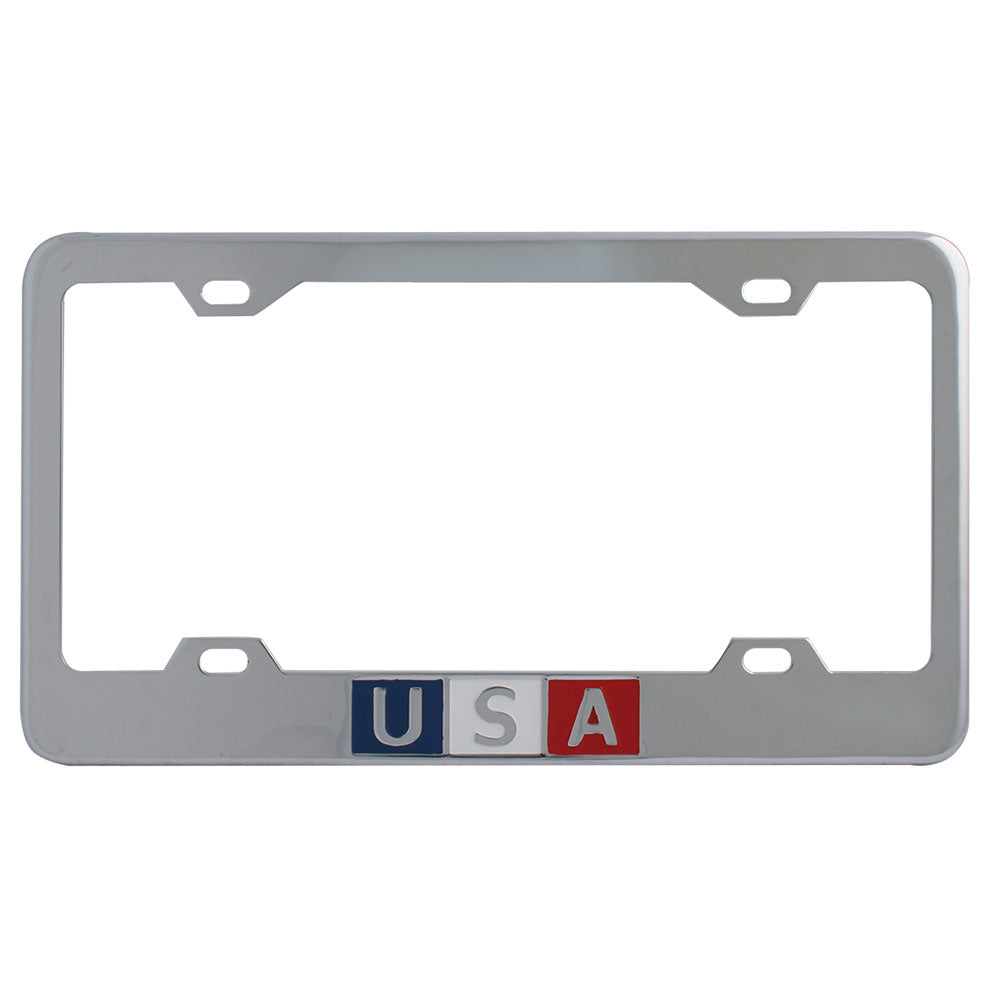 Chrome "USA" License Plate Frame