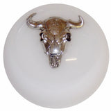 Solid Colored Chrome Cow Skull Shifter Knob