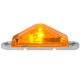 AMBER TRIANGLE MARKER LIGHT WITH CHROME BASE