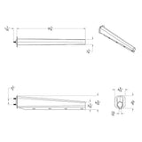 30" Black Heavy Duty 2-1/2" Mud Flap Hangers