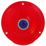 4" Red Plastic Lens with Blue Dot