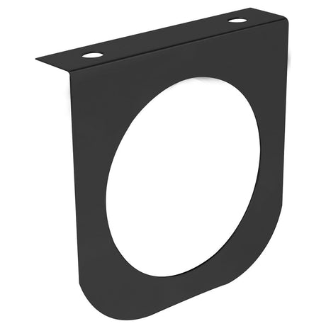 Black mounting bracket for 4" round light, close-up