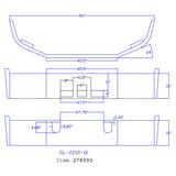 Mack CH613 16" Set Back Chrome Bumper