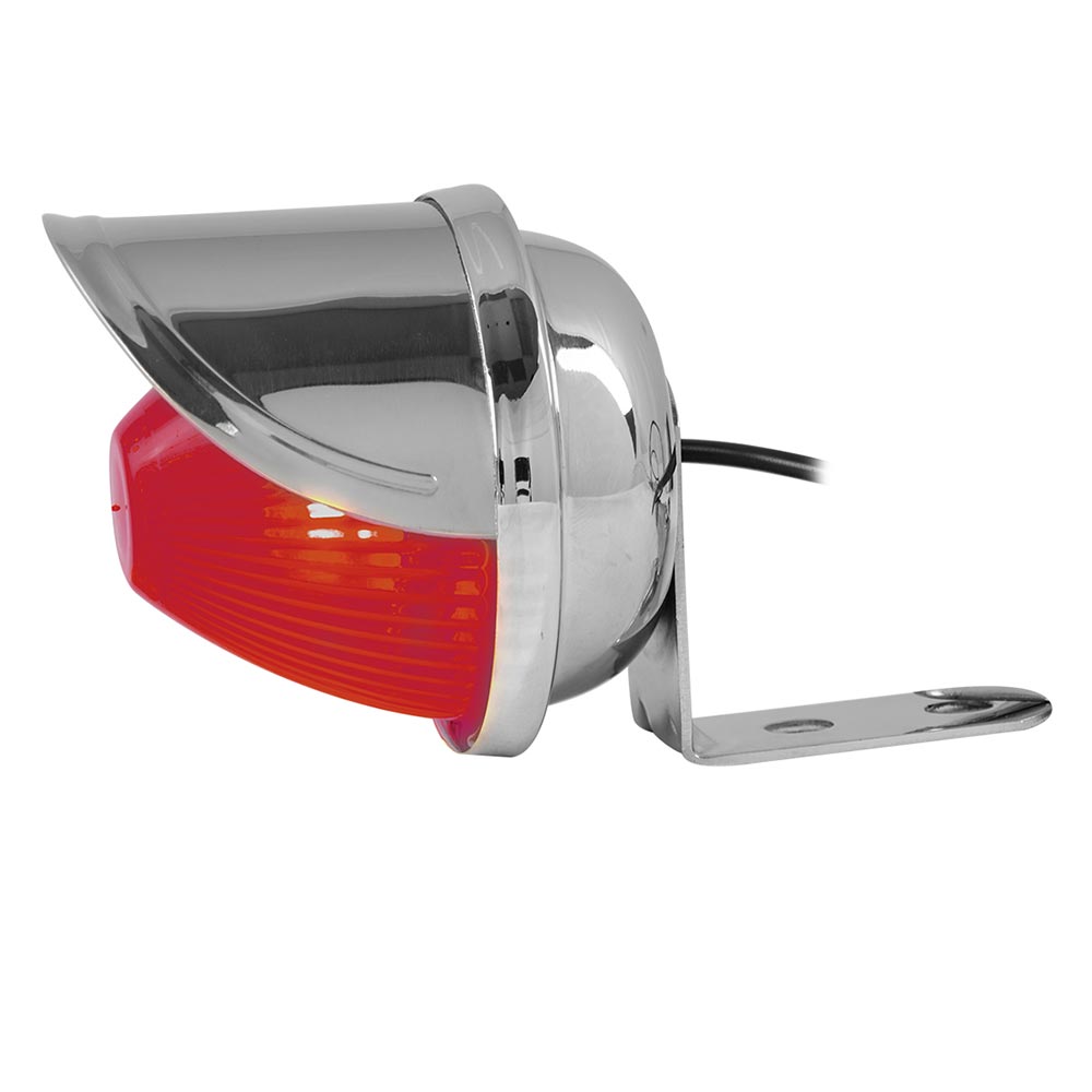2" Red Beehive Light with "L" Bracket and Visor