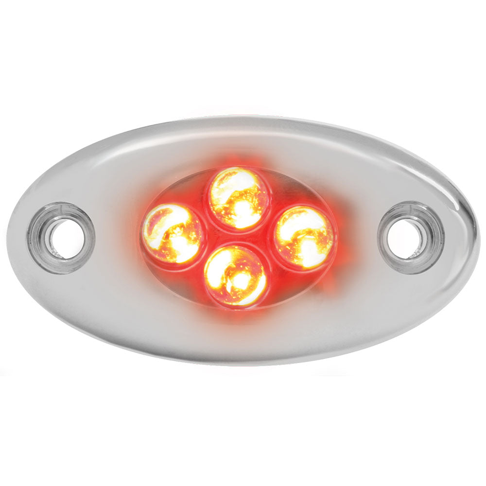 Red 4 LED Courtesy Light with Chrome Base