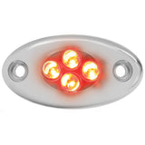 Red 4 LED Courtesy Light with Chrome Base
