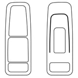 Peterbilt 567, 579, 589 Power Window Trim with Heater and Moto Mirror Button Cutouts