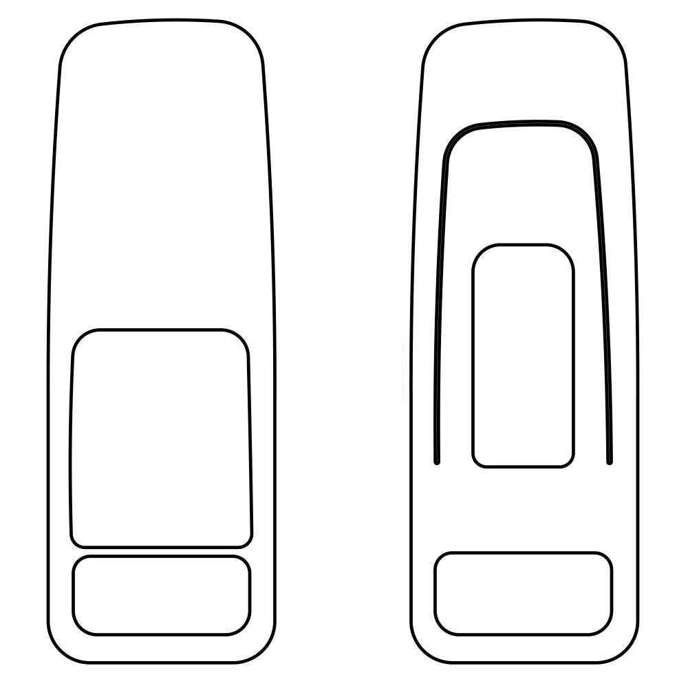 Peterbilt 567, 579, 589 Power Window Trim with No Heater Button Cutouts
