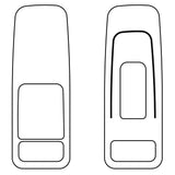 Peterbilt 567, 579, 589 Power Window Trim with No Heater Button Cutouts