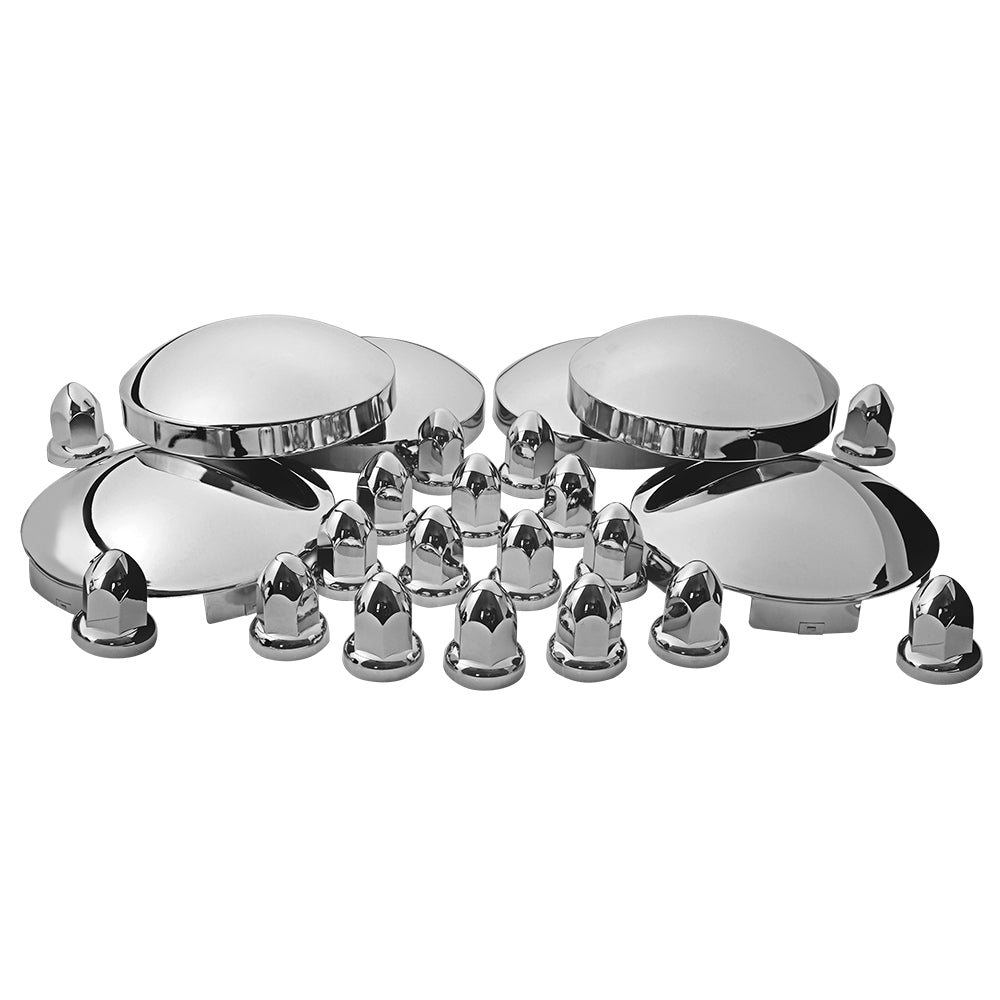 Front & Rear Hubcap Nut Cover Kit, 33mm Push On