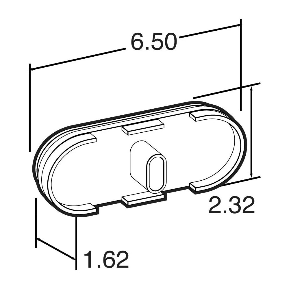 60 Series Red Oval Stop/Turn/Tail LED Light