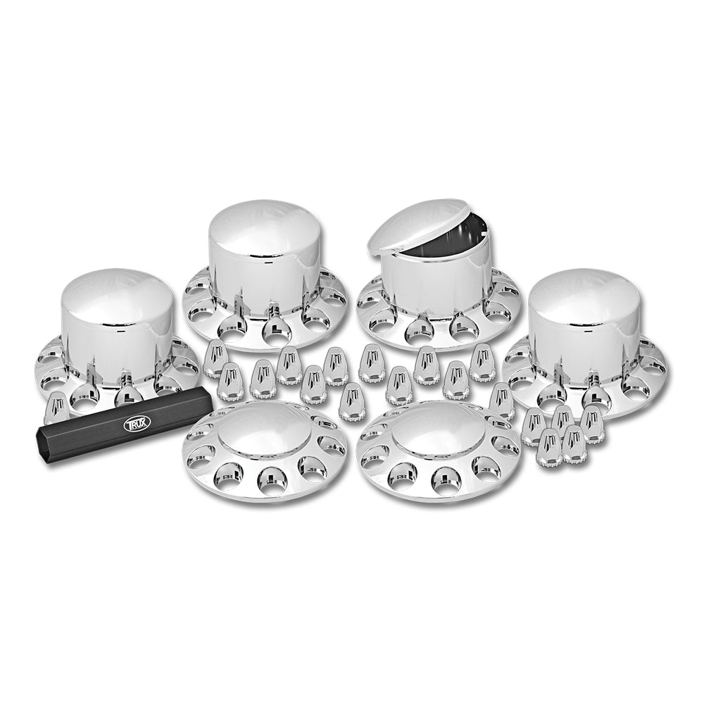 Front & Rear Axle Cover Kit, Dome, 33mm Threaded
