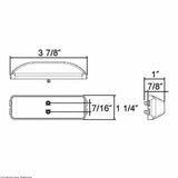 Red 10 LED Rectangular Clearance/Marker Glow Light