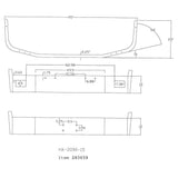 Peterbilt 367, 567 Set Back Axle 12" Chrome Bumper
