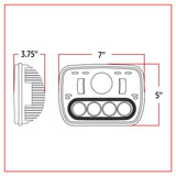 5" x 7" LED Projector Headlight