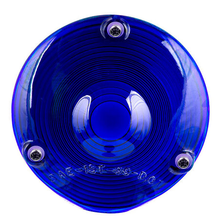 4" Blue glass lens