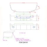 Freightliner Cascadia 16" Set Back Chrome Bumper