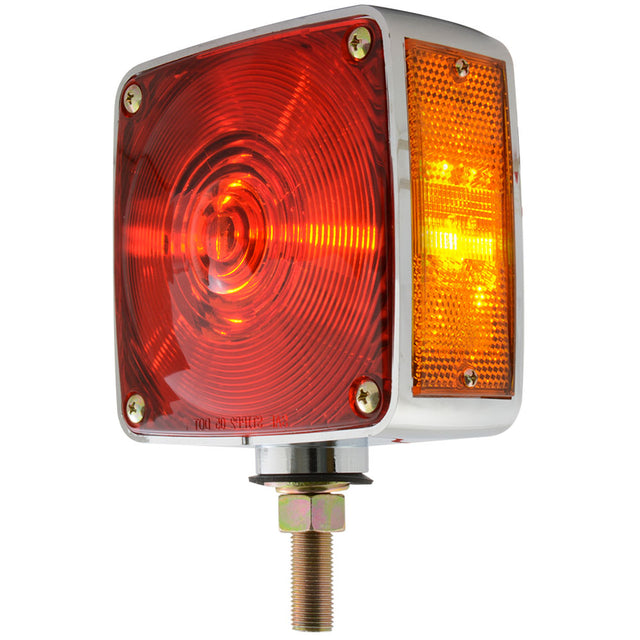 Square Combination Light Amber - Red, close-up