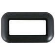 Black rectangular grommet for sealed marker lights, close-up