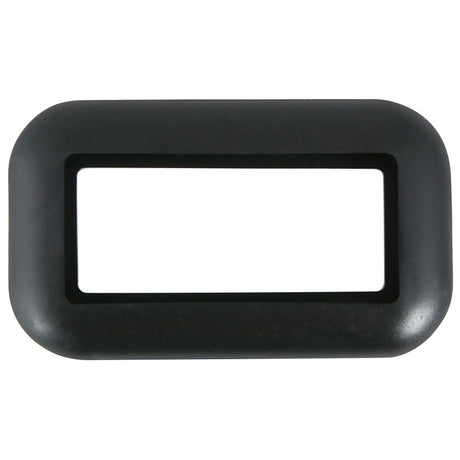Black rectangular grommet for sealed marker lights, close-up