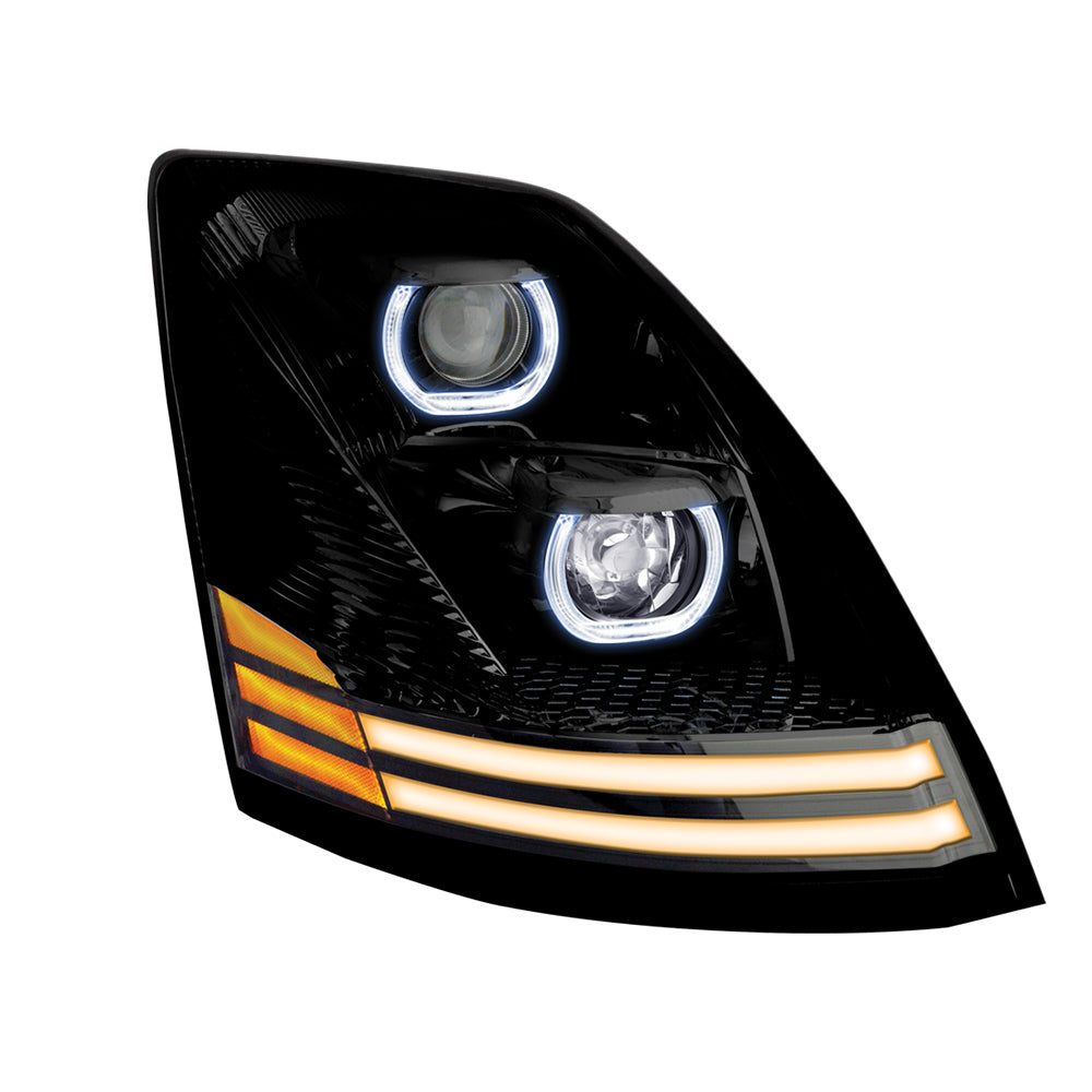Volvo VNL Blackout LED Projector Headlights