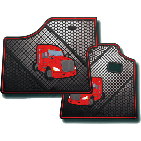 Kenworth T680 rubber floor mats, close-up