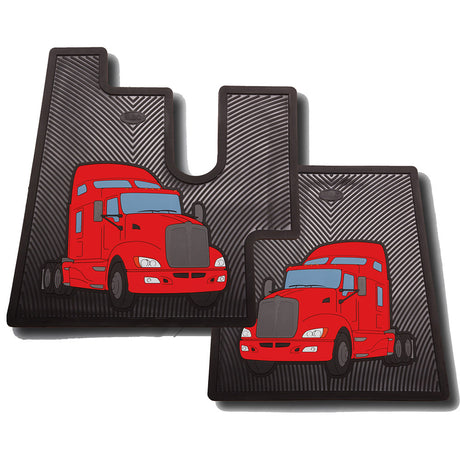 Kenworth T600, T660, T800, W900 rubber floor mats, close-up