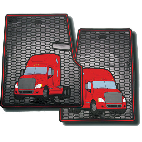 Freightliner Cascadia, Coronado rubber floor mats, close-up