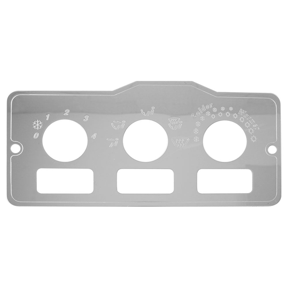 Peterbilt A/C Heater Control Stainless Steel Dash Panel